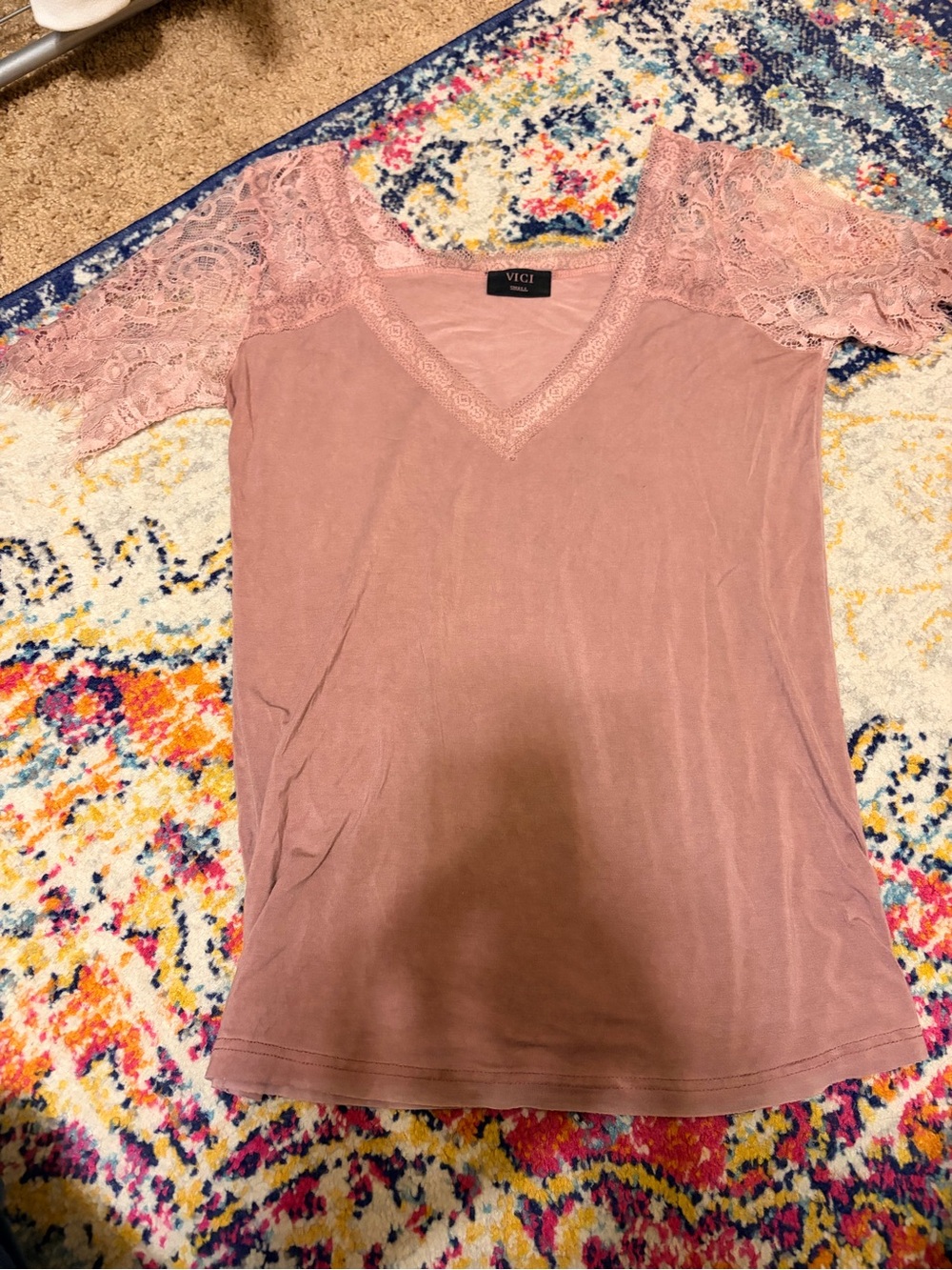 Vici lace sleeve top